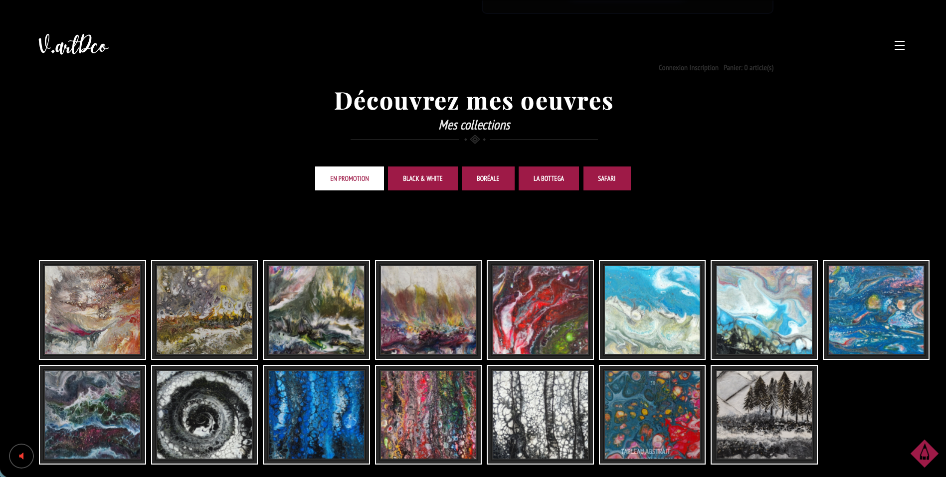 Site e-commerce V.artDco - Création boutique en ligne - Agence web agcodes